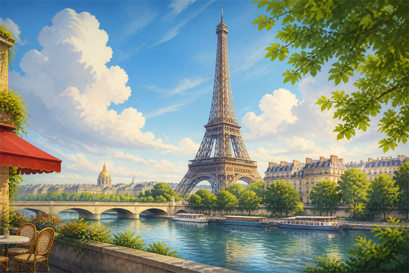 France destination art: the Eiffel Tower